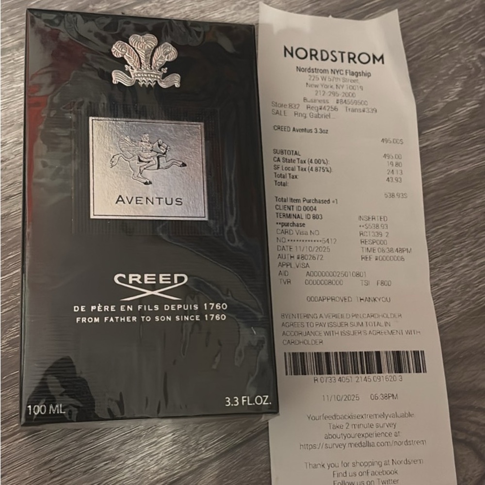 Creed Black and Silver Packaging